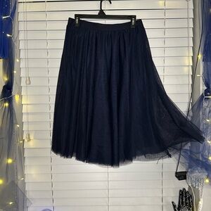 Charlotte Russe Midnight Blue A-Line Skirt